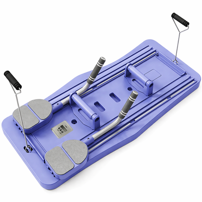 Blue tool with multiple components on a white background